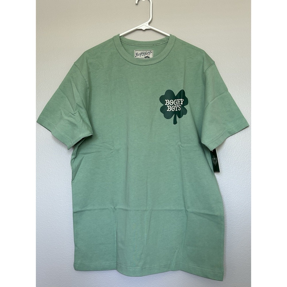 bogey boys Macklemore clover t-shirt green large. Golfing Street St. Patrick NEW - Picture 2 of 10